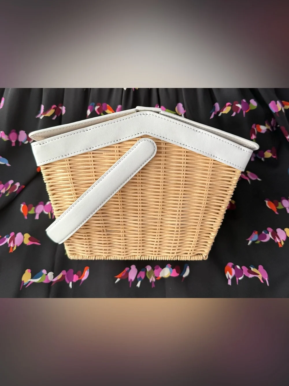 Kate Spade Picnic In The Park Wicker Basket Bag